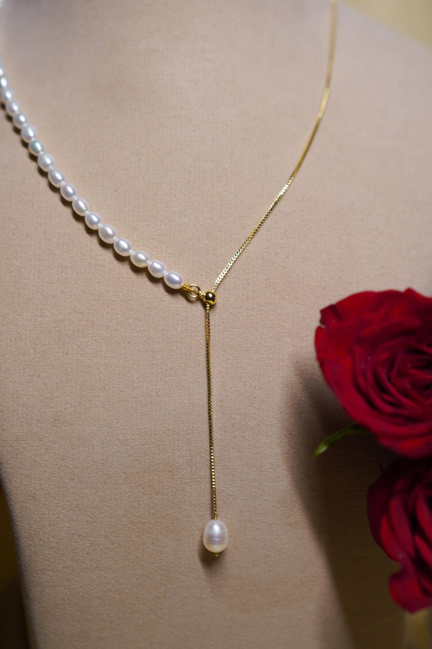 Tassel Adjustable Fresh Water Pearl Necklace
