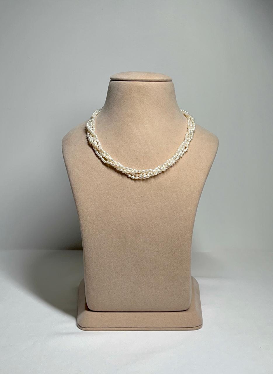 Braided Fresh Water Pearl Necklace (Unisex)