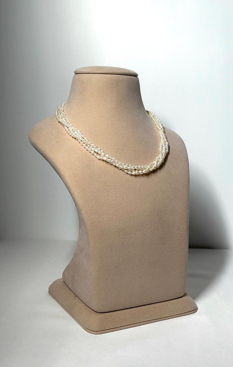 Braided Fresh Water Pearl Necklace (Unisex)