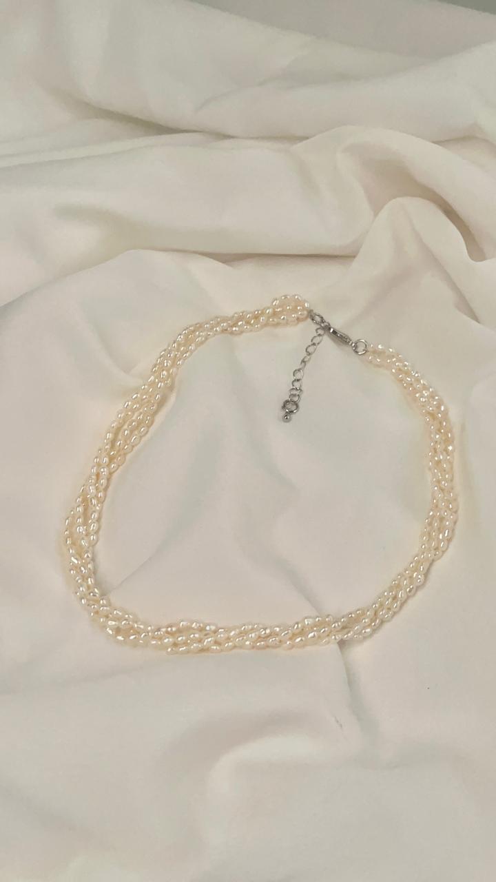 Braided Fresh Water Pearl Necklace (Unisex)