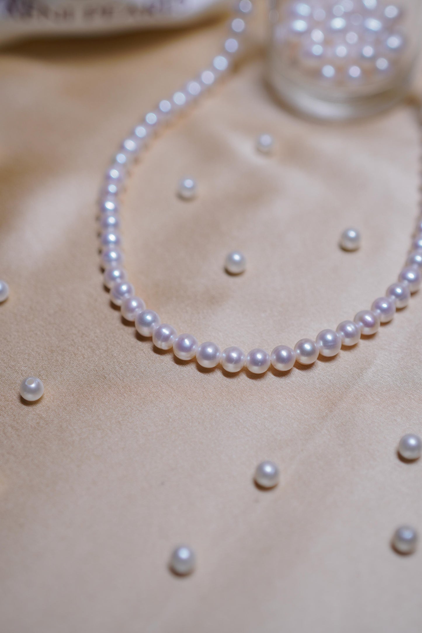 Fresh Water Pearl Necklace (Unisex)(6.5mm)