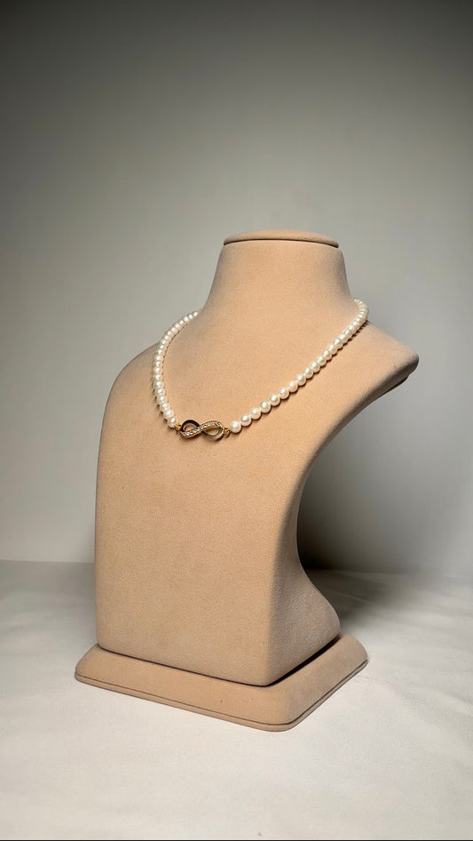 Infinity Fresh Water Pearl Necklace