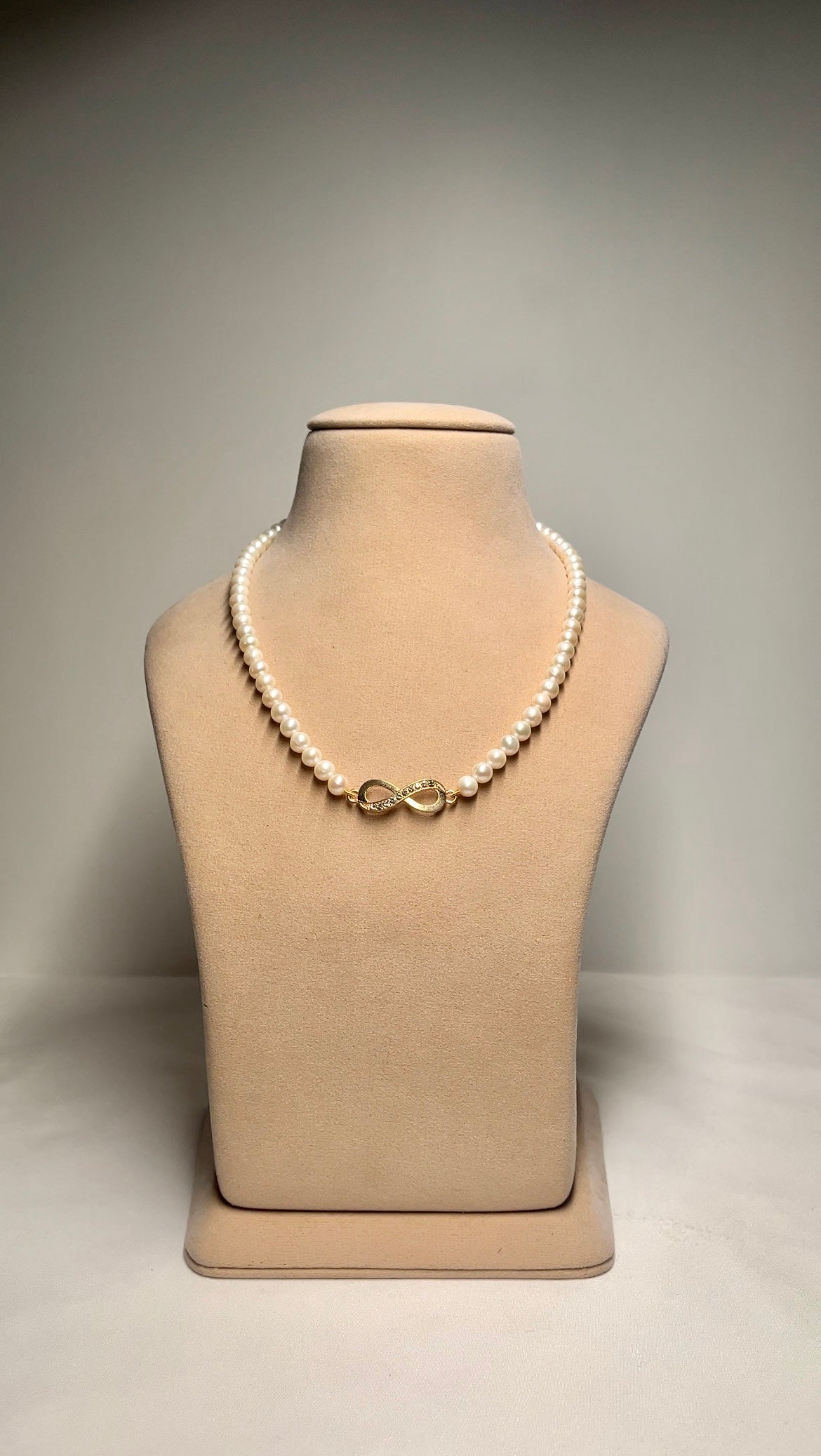 Infinity Fresh Water Pearl Necklace