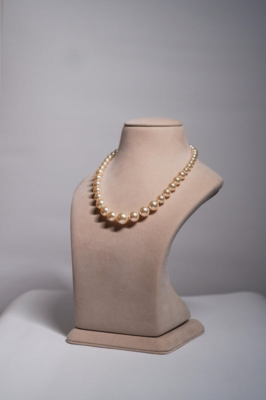 Shell Pearl Graduation Necklace, Single line (Golden)